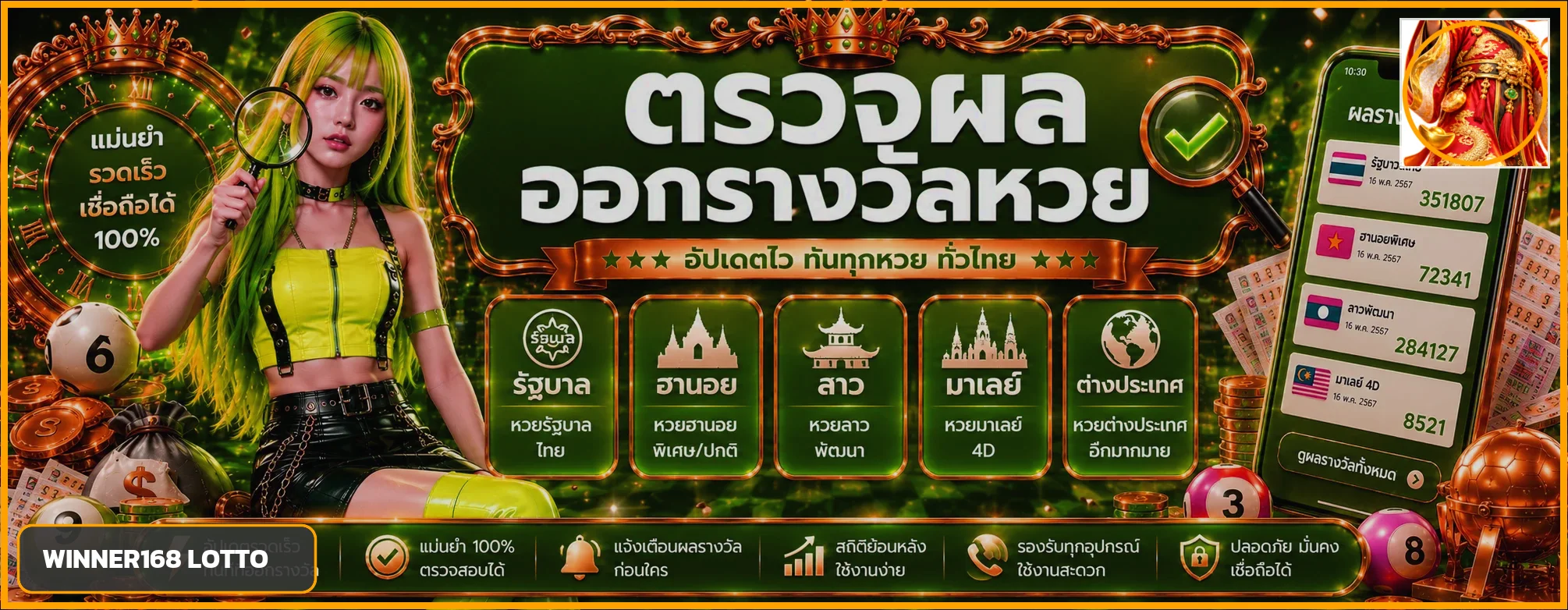 ผลหวย winner168 และการตรวจรางวัล